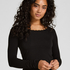 Longsleeved Jersey Pyjama Top, Black