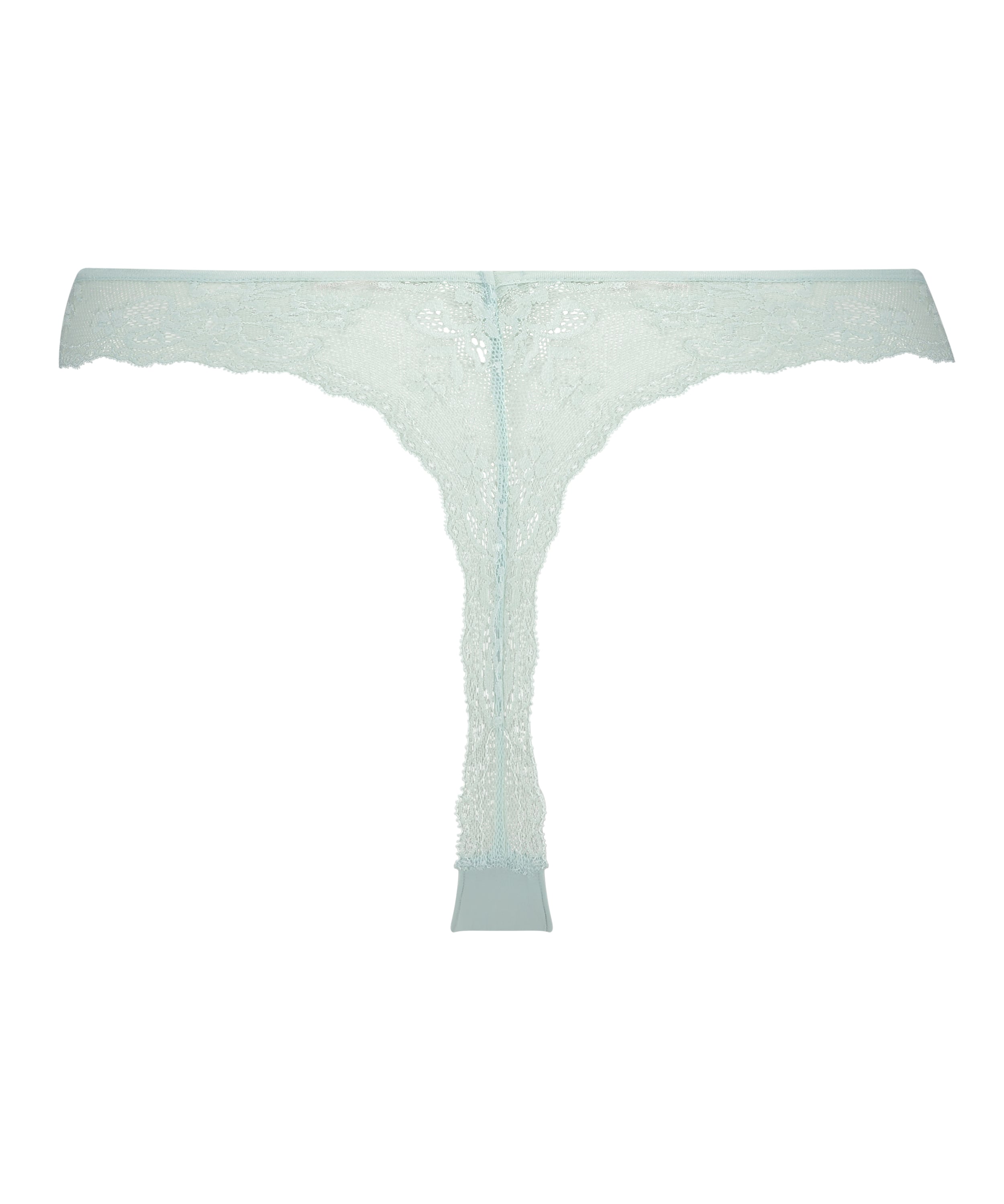 Lace Back Invisible Thong, Green, main