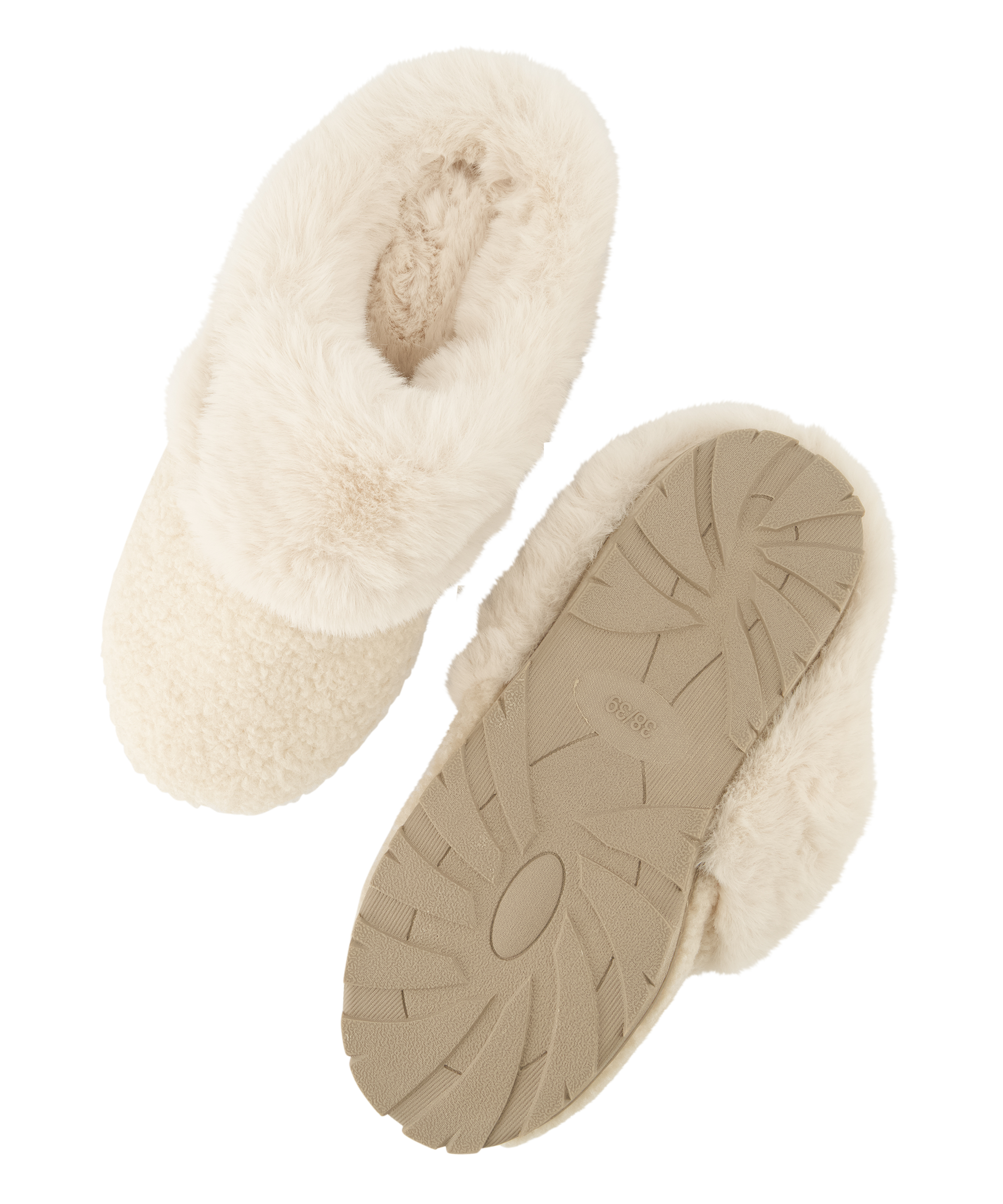 Teddy Mule Slipper, White, main