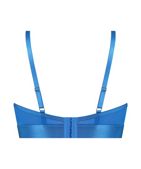 Pleasure Non-Padded Longline Underwired Bra, Blue