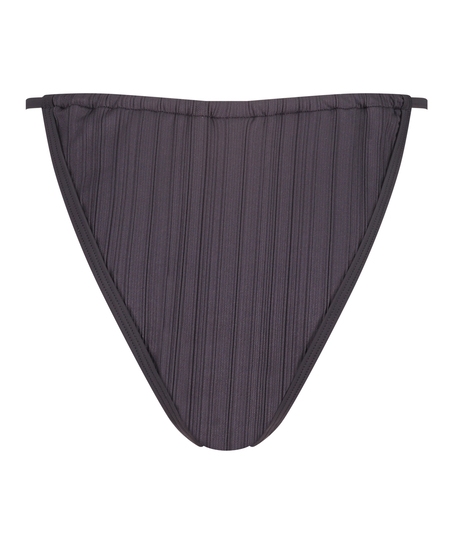 Lisbon High Leg Bikini Bottom, Gray