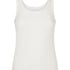 Singlet Brushed Jersey Rib, White
