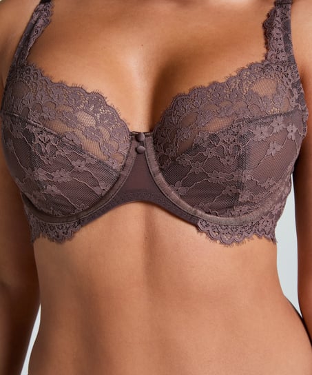Daisy Non-Padded Underwired Bra, Brown