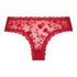 V-shaped Brazilian knickers mesh, Red