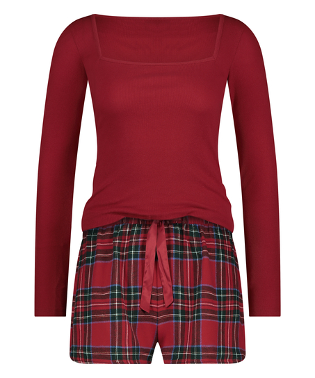 Twill pyjama set, Red