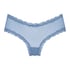 V-shaped Brazilian knickers mesh, Blue