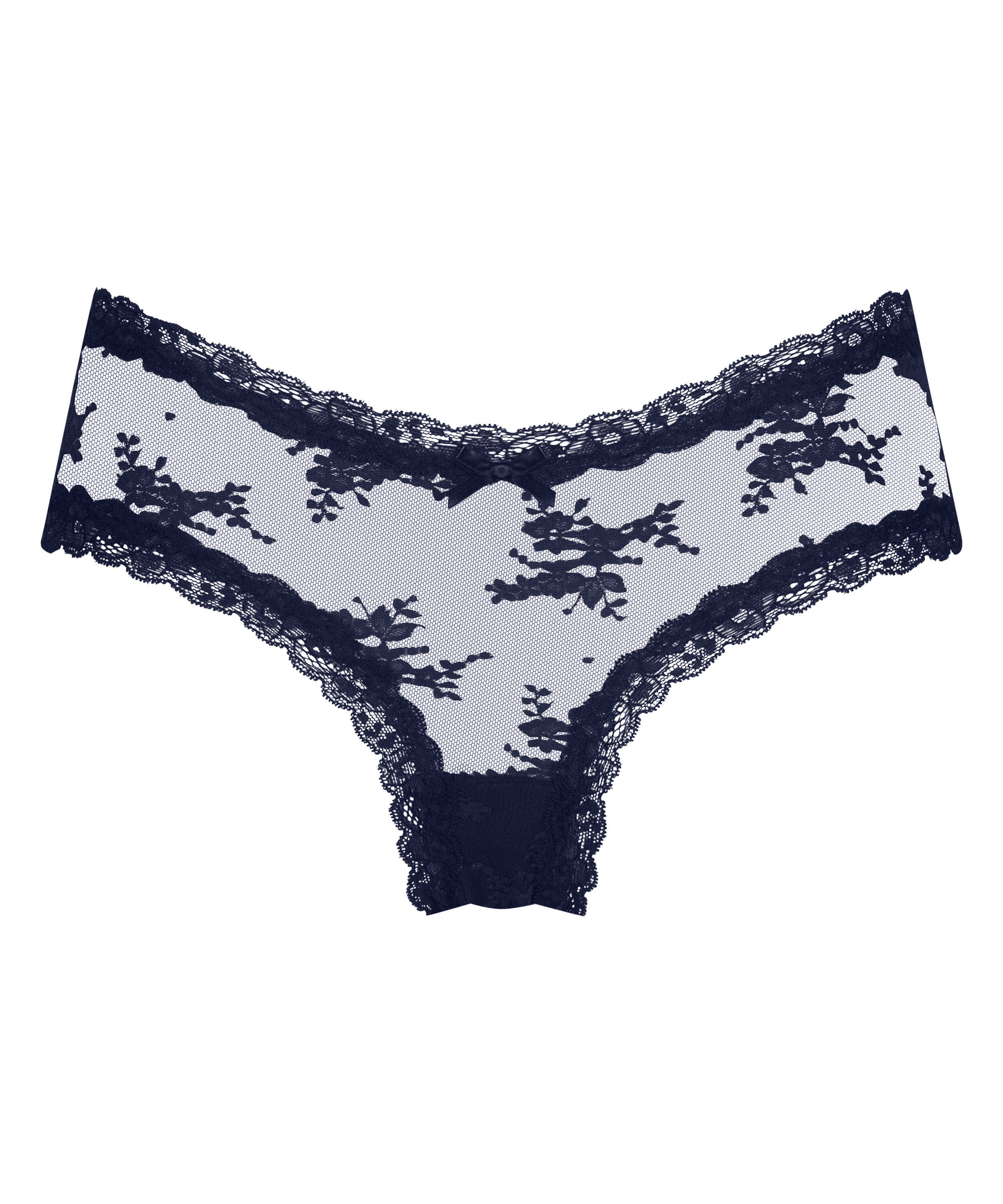 V-shaped Brazilian knickers mesh, Blue