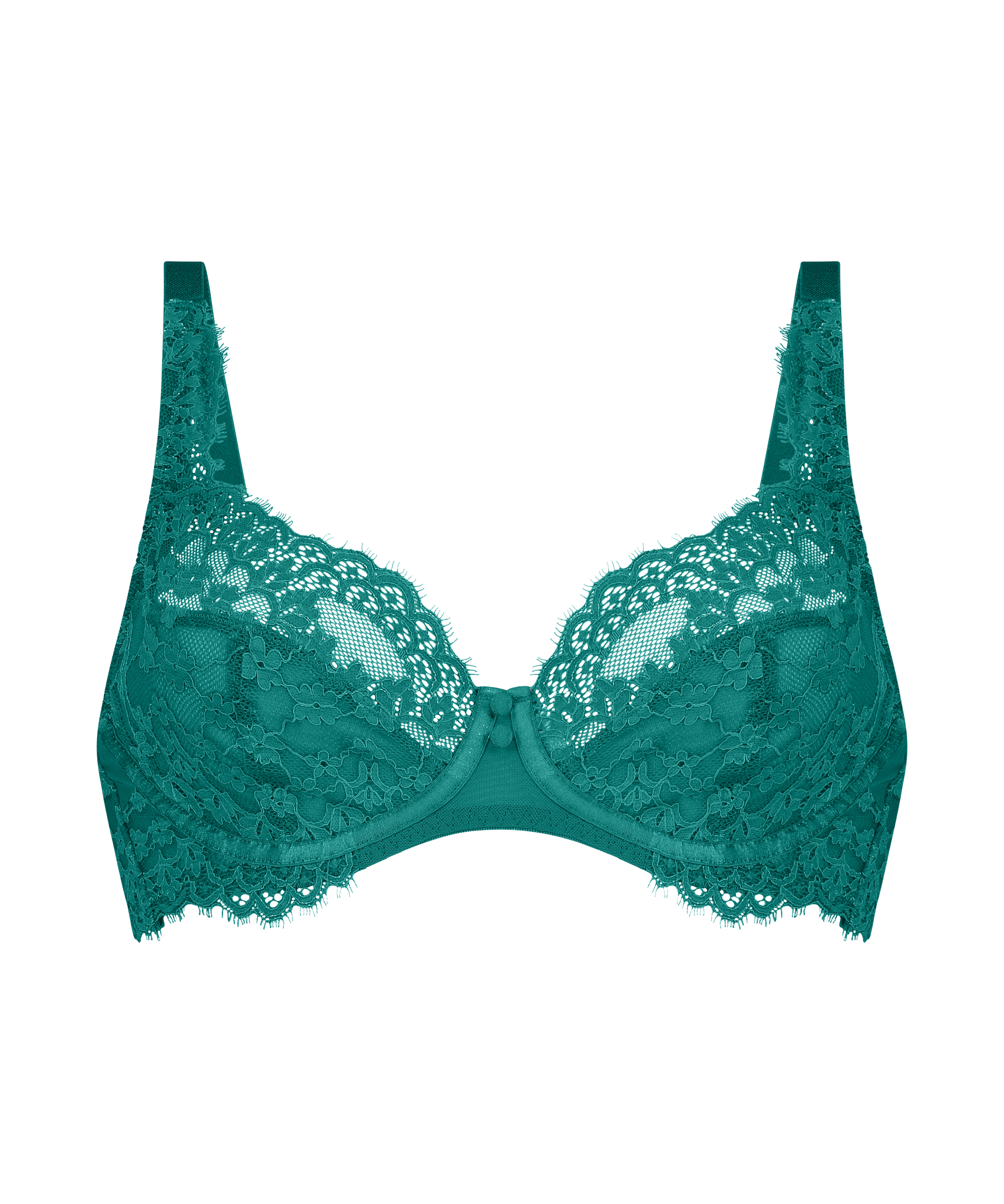 Daisy Non-Padded Underwired Bra, Green, main