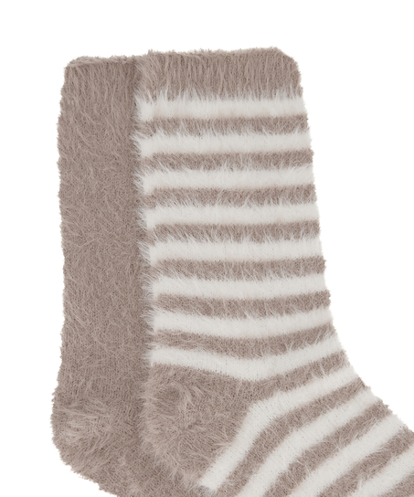 2 pairs of socks, Beige