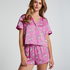 Satin Short-Sleeved Jacket, Purple