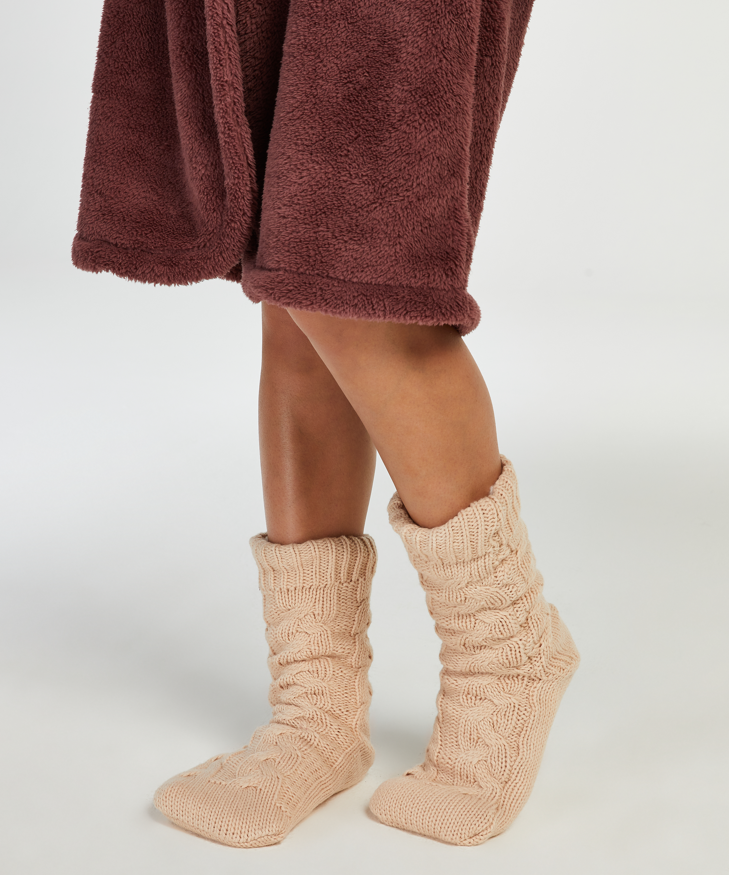 1 pair of knitted socks, White, main