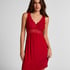 Nora Lace Slip Dress, Red