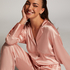 Satin Long-Sleeved Jacket, Pink