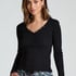 Long-Sleeved Pyjama Top, Black
