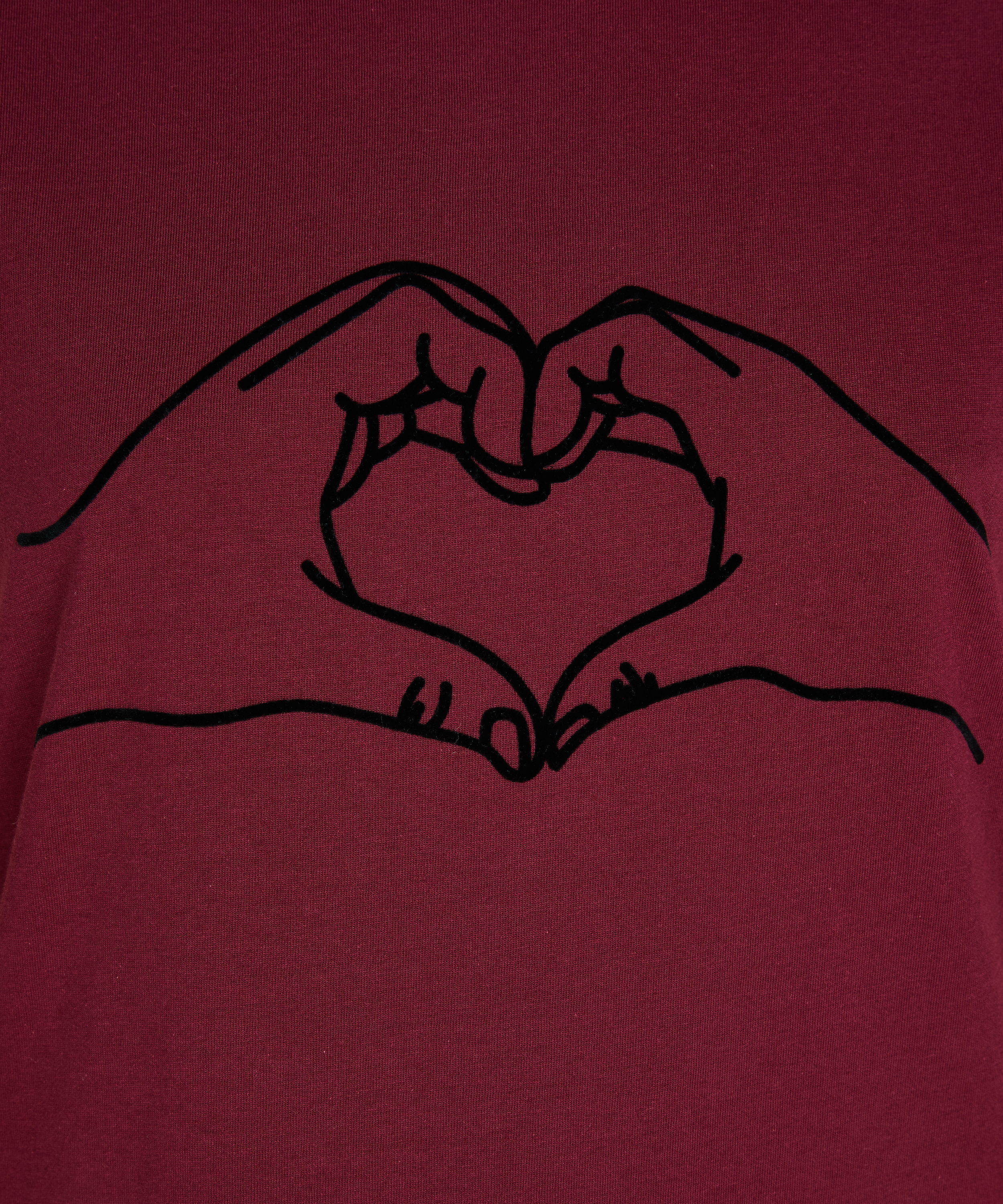 Round Neck Nightshirt, Red, main