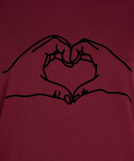 Round Neck Nightshirt, Red