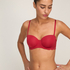 Angie Padded Strapless Underwired Bra, Red