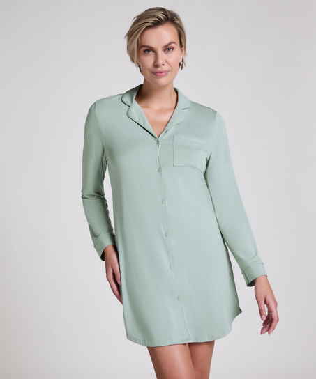 Essential Jersey Shirtdress, Green