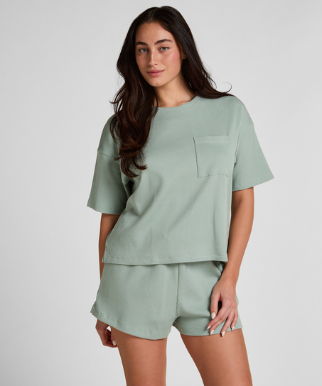 Pyjama Top Waffle, Green