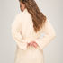 Bathrobe Jacqueared Fleece, White