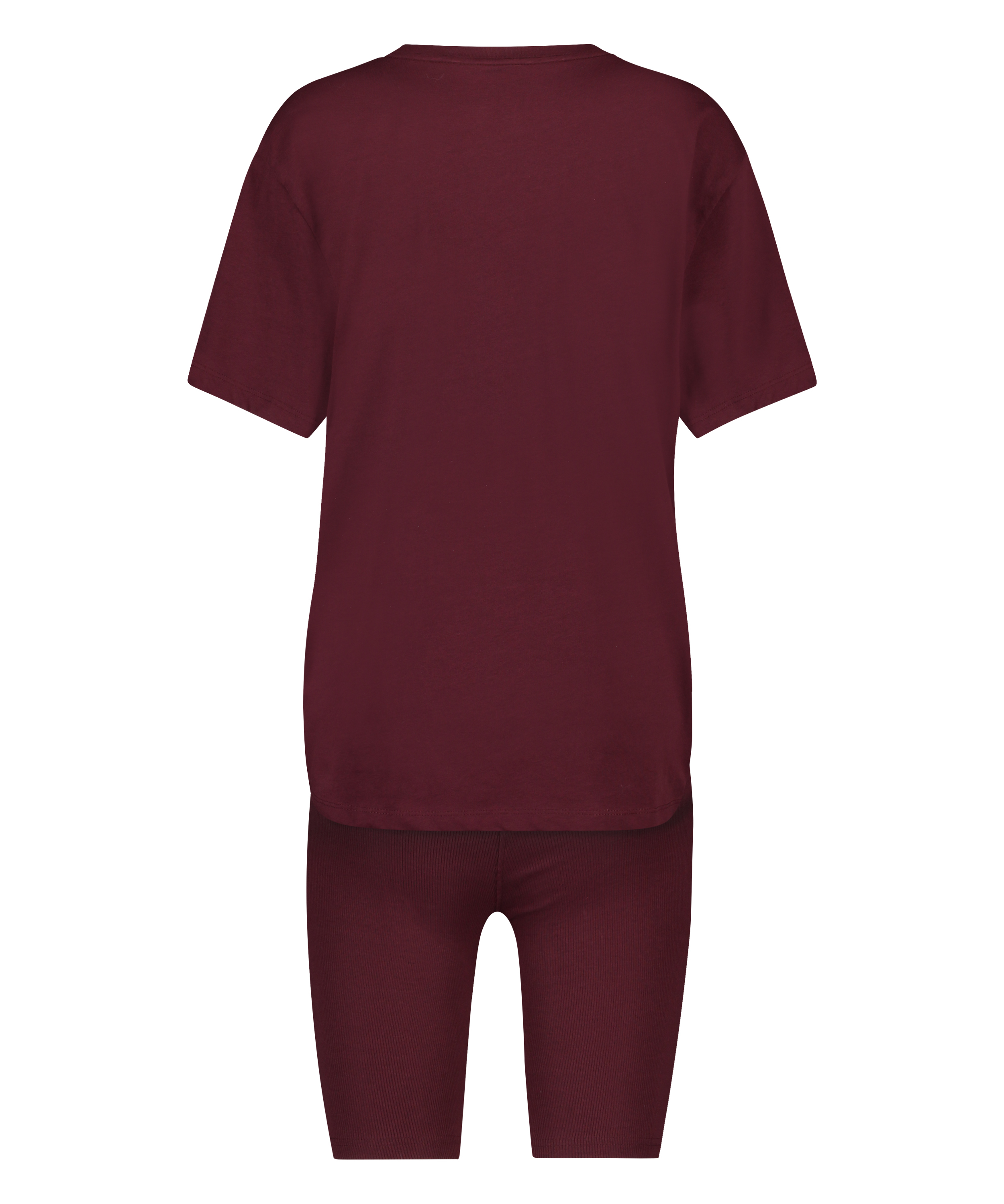 Biker Short Pyjama Set, Red, main