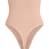 Seamless Enhancing High Waisted Thong, Beige