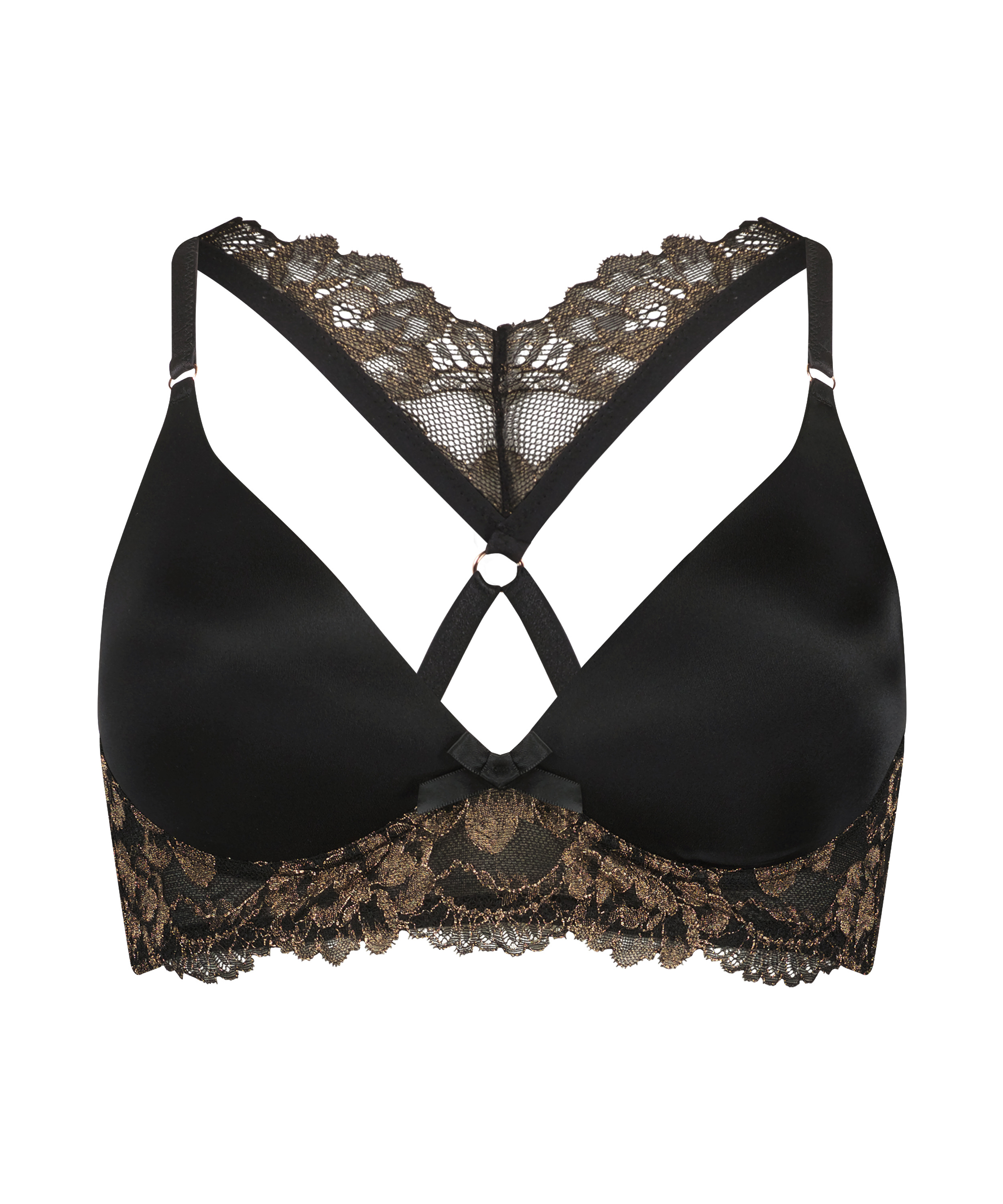 Lexi Padded Non-Wired Bra, Black, main