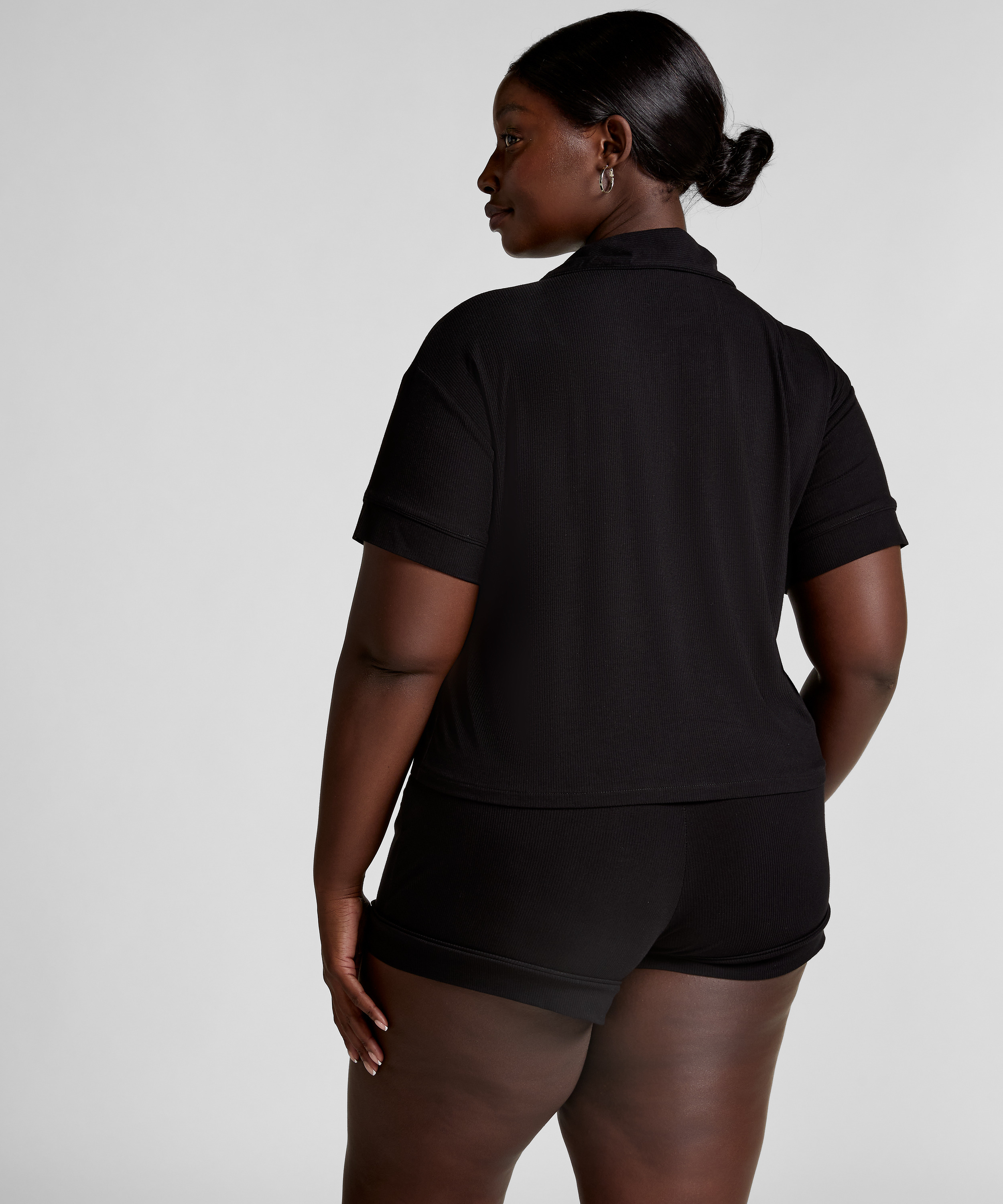 Short Jersey Rib Essential, Black, main