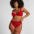 Withney Suspender Thong, Red