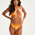 Orchid padded underwired bikini top, Yellow