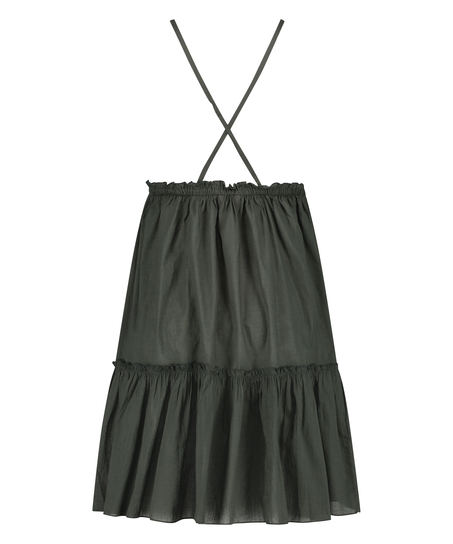 Tiered beach dress, Green
