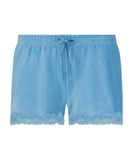 Velours rib shorts, Blue