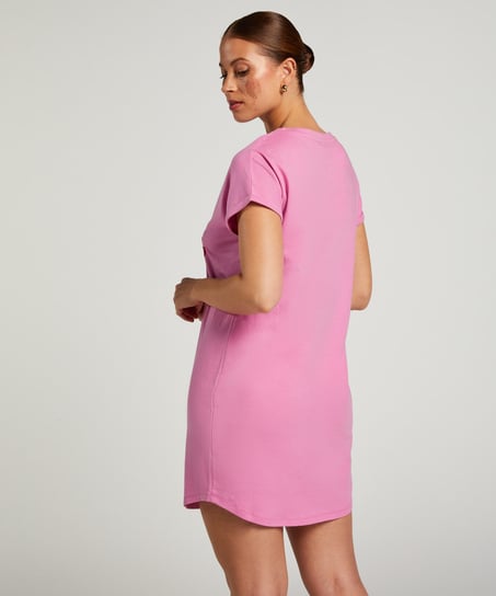 Round Neck Nightshirt, Pink