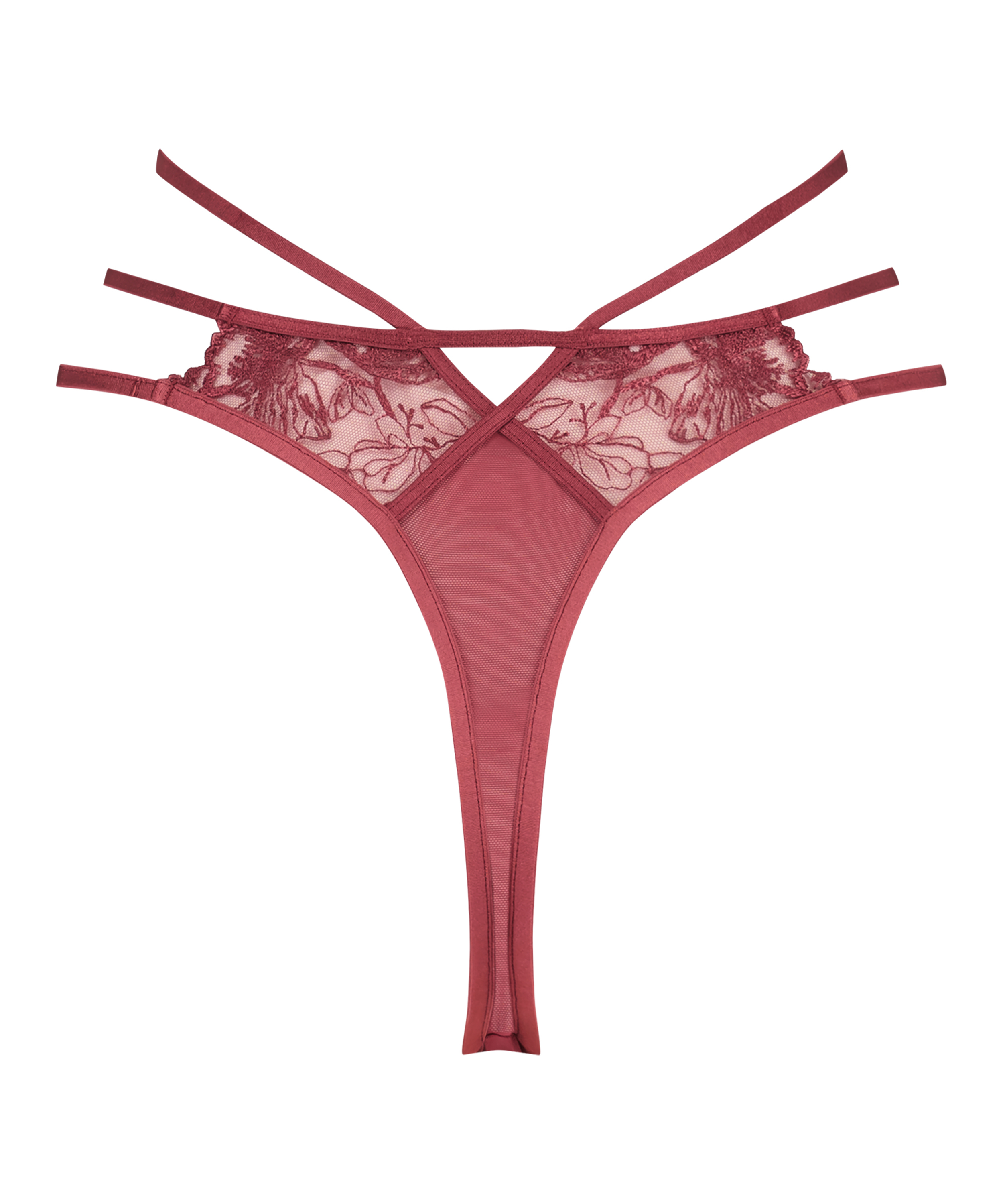 Michayla High Leg Thong, Red, main