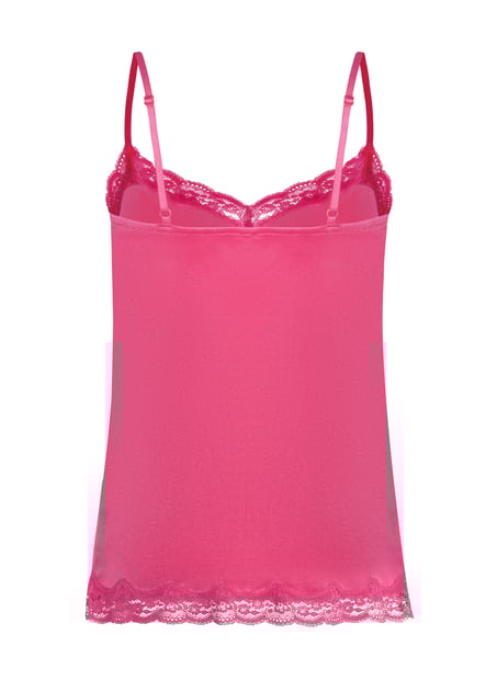 Velours Lace Cami Top, Pink