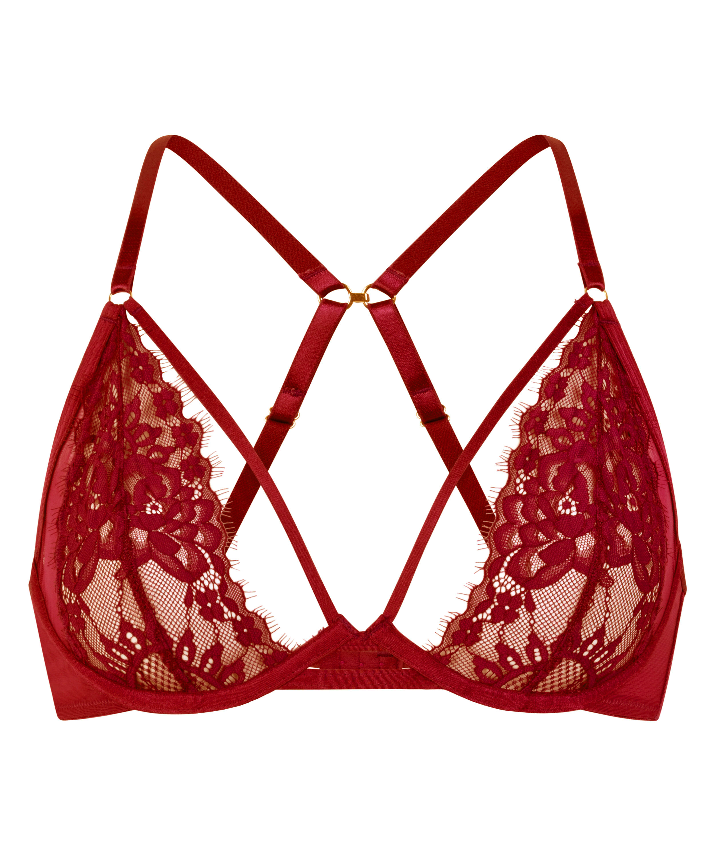 Cinnamon Non-Padded Underwired Bra, Red