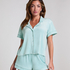 Short Sleeve Velour Jacket, Green