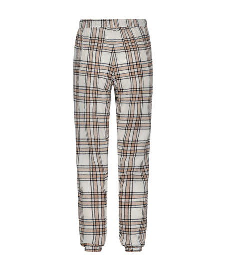 Flannel Pyjama Pants, Beige