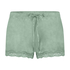 Velvet lace shorts, Green