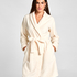 Fleece Bathrobe, White