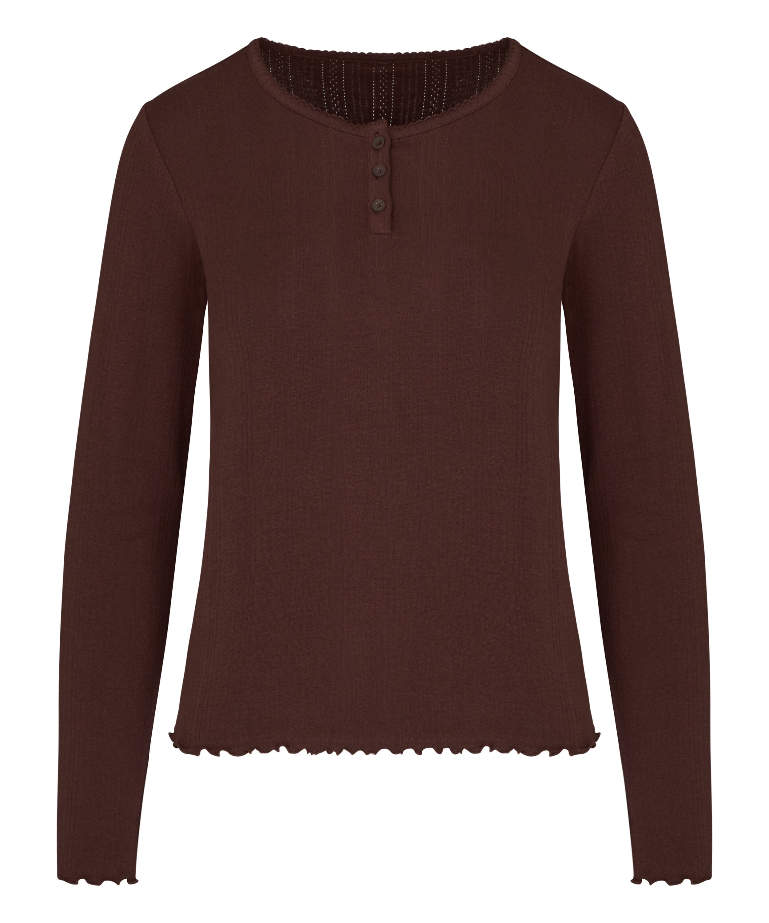 Top Pointelle, Brown