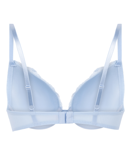 Teddy Padded Push-Up Underwired Bra, Blue