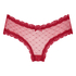 V-shaped Brazilian knickers mesh, Red