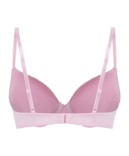 Plunge Padded Underwired Bra, Pink