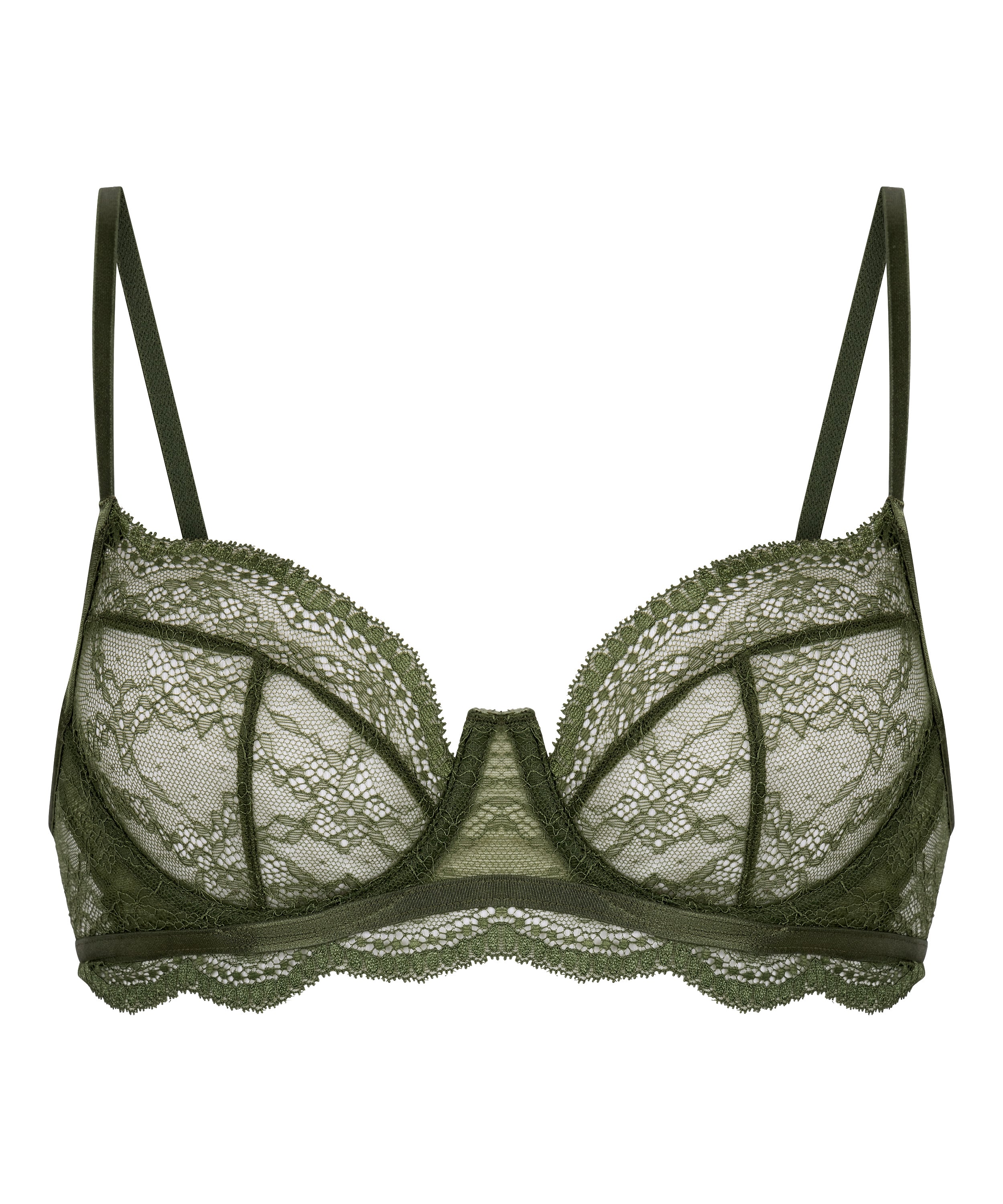 Isabelle Non-Padded Underwired Bra, Green, main