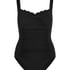Shaping Scallop Swimsuit, Black