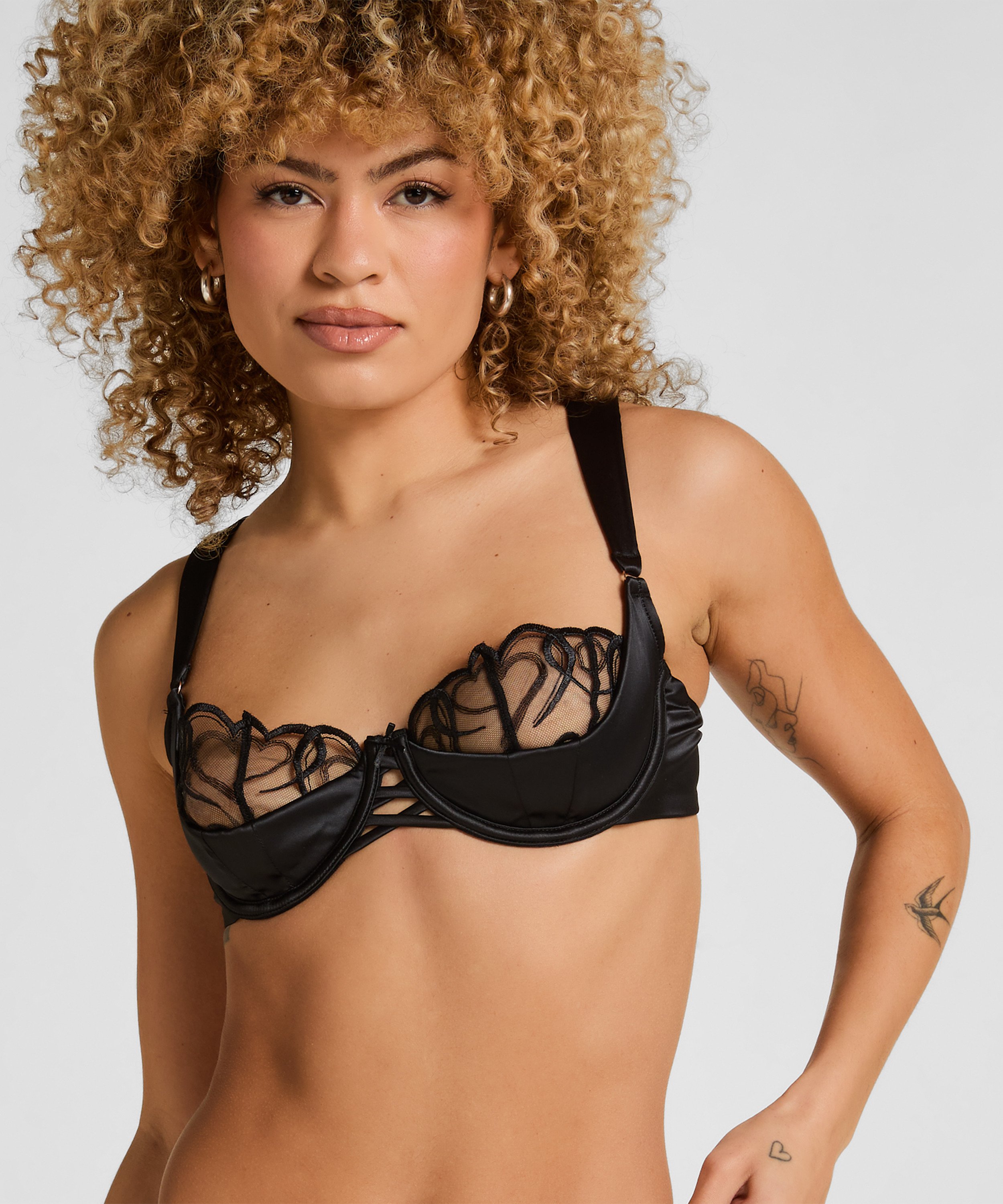 Olivia Non-Padded Underwired Bra, Black, main