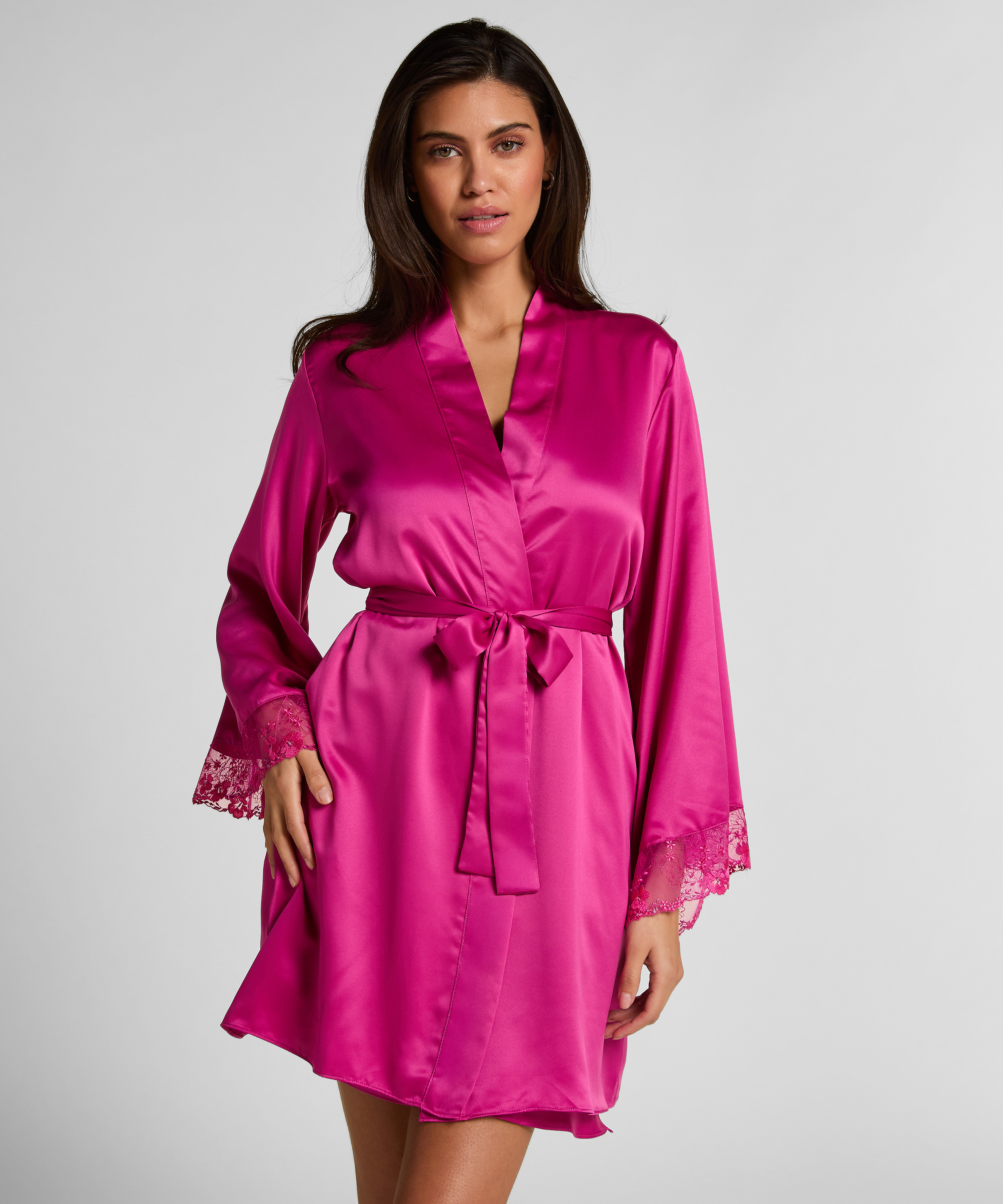 Peonie Kimono Satin, Pink, main