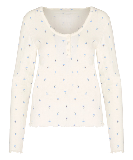 Top Pointelle, White
