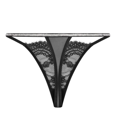 Odette Highleg Thong, Black